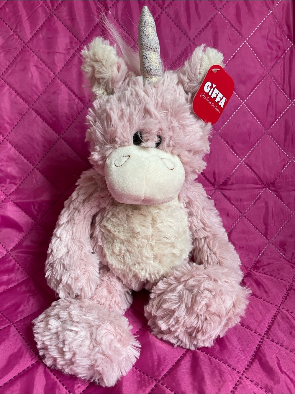 16” Giffa Plush Pink Unicorn Stuffed Animal